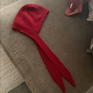 Free people balabonnet Knit Red Long-Tail Beanie Hat